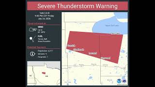 [EAS] Second Severe Thunderstorm Warning for Clearwater, Beltrami, and Red Lake Nation (7/24/26)