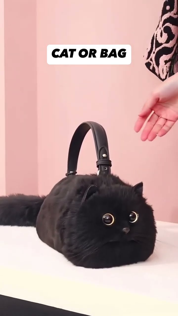 Product Link in Bio ( # 878 ) ✅ Realistic Cat Handmade Shoulder Bag #viral