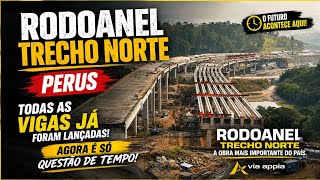 RODOANEL TRECHO NORTE . Perus. Todas as vigas já foram lançadas. Obras em velocidade de cruzeiro 
