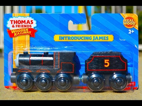 2015 Thomas Wooden Railway INTRODUCING JAMES Toy Train Review By Mattel Fisher Price