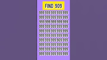 Challenge yourself to spot 909 in 3 seconds #iqtest #iq #trending #viral #youtubeshorts #Shorts