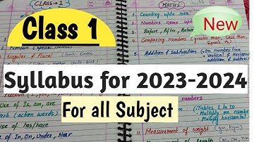 Class 1 syllabus for all subject for 2023-24।class 1 का पूरा syllabus one vedio।@kidzstudyzone247