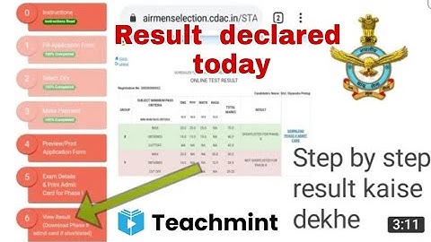 Air Force Result Date 2021/Indian Airforce group x and y Result/cutoff and result date/ Teachmint