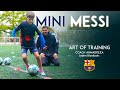 جلسة تدريب ميني ميسي أكاديمية برشلونة مهارات كرة القدم للأطفال