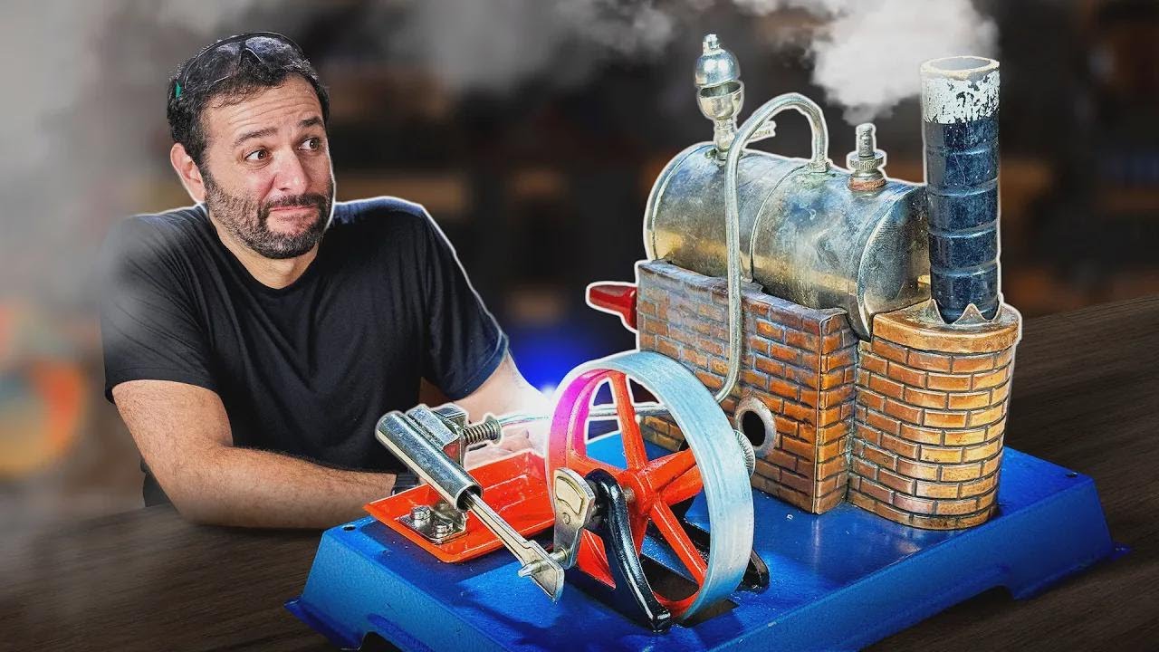 Mini Machine à Vapeur En Cuivre – Moteur Métallique Fonctionnant à L'alcool – Modèle éducatif Et Collection – Cadeau Scientifique