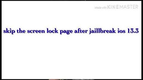 ios 13.3 skip the lock page after bypass icloud with checkra1n
