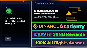 Binance Academy New Course || With Globap Fintech Institute || Complete All Quiz And Earn Crypto -