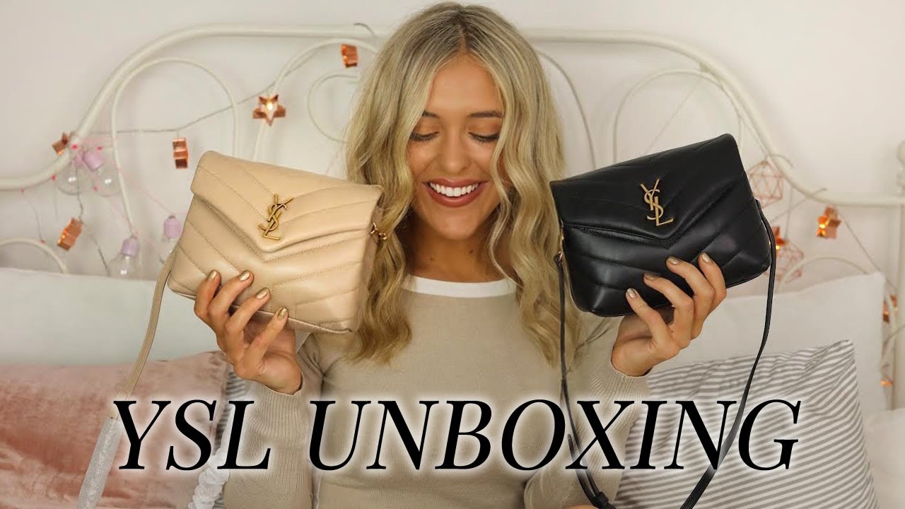 Saint Laurent Loulou Luxury Bag Unboxing And Review - YSL Toy Loulou Sizing  - Black And Beige 