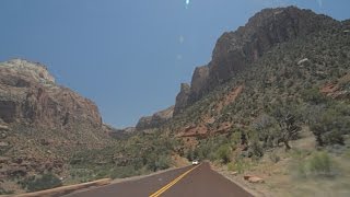 Driving Through Zion National Park, Utah (Mount Carmel Highway 9)