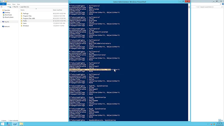 Using Powershell - Get all users and their permissions on folder