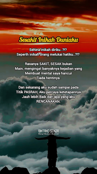 Sesakit inikah duniaku😇 #shorts #story #quotes #motivasi