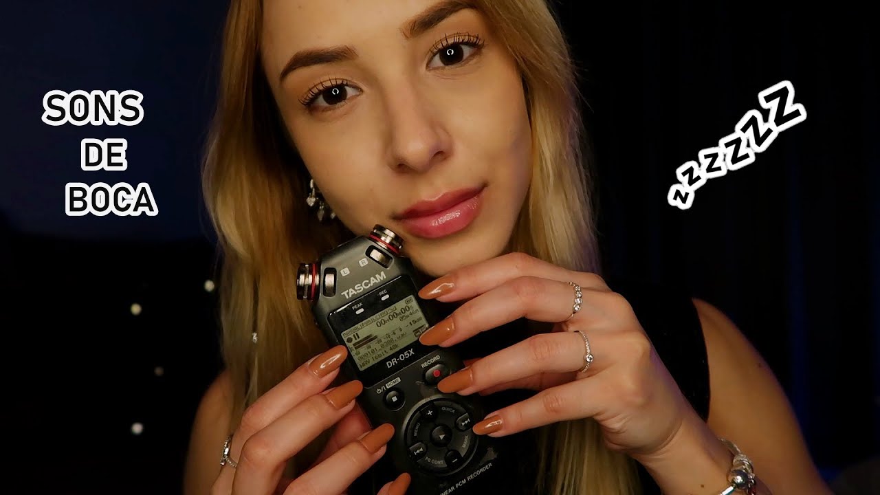 ASMR - SONS DE BOCA SENSÍVEIS com TAPPING NO TASCAM 💋