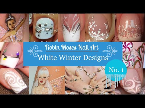 White Elegant Winter Nail Art Design Collection by Robin Moses