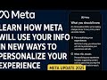 How Meta Will Use Your Info in New Ways to Personalize Your Experience| Meta New Privacy Update2025