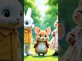 Rabbit, Cat & Mouse Cute Fun 🐇🐱🐭#FunnyAnimals #AnimalFriends #PetLovers #Shorts #Trending