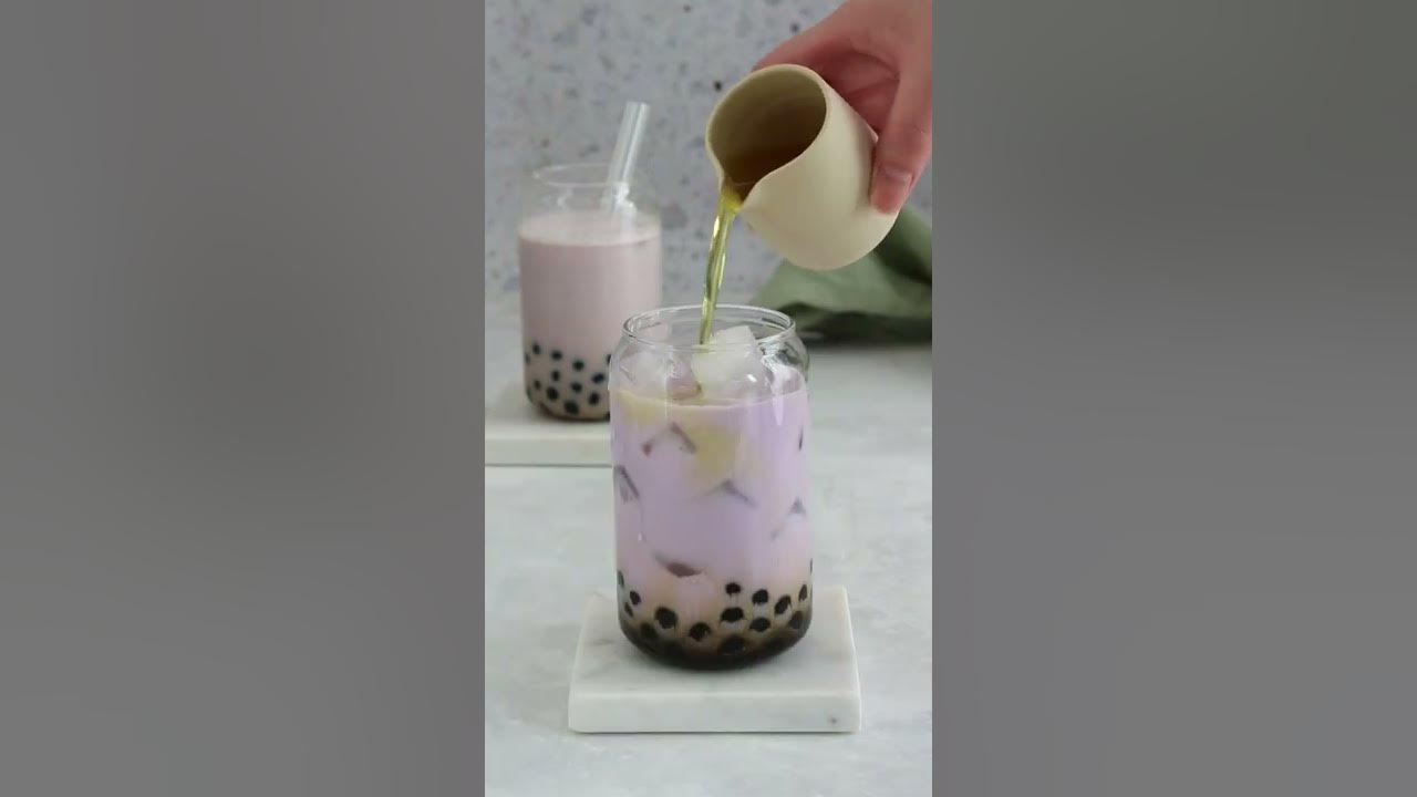 Homemade Taro Milk Bubble Tea - The Viet Vegan