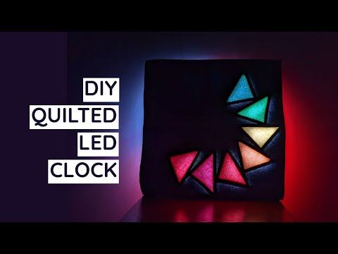 Raspberry Pi DIY Quilted Flying Geese Clock With Neopixel LEDs