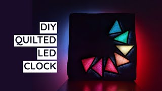Raspberry Pi DIY Quilted Flying Geese Clock With Neopixel LEDs