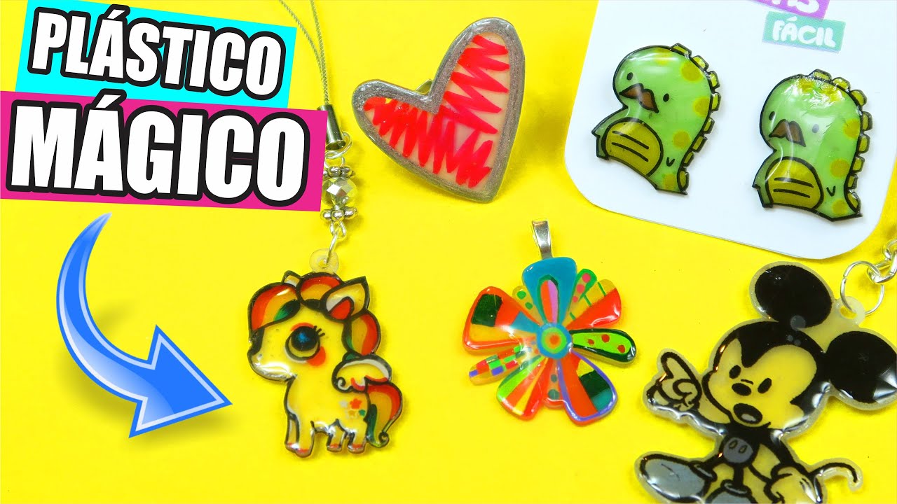 DIBUJA EN PLÁSTICO ENCOGIBLE BLANCO! ✓ Aretes, llaveros, dijes y