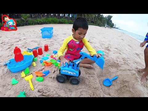 น้องบีม | เล่นรถของเล่นที่หาดทรายริมทะเล เที่ยวเพชรบุรี รีเจ้นท์ ชาเล่ต์ หัวหิน Cars Toys