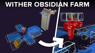 Minecraft Automatic Wither Obsidian Farm - 32,000 Per Hour