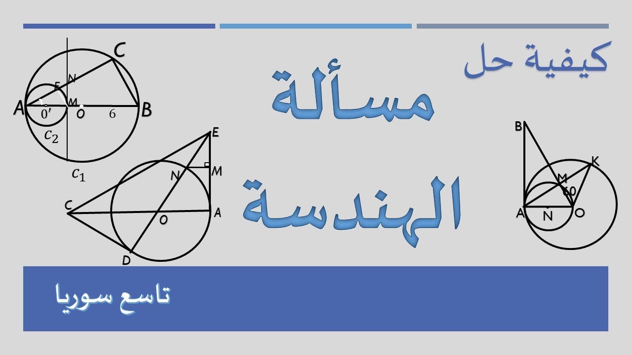 كيفية حل مسألة الهندسة تاسع سوريا