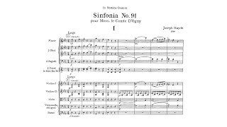 Video thumbnail of "Haydn: Symphony No. 91 in E-flat major (with Score)"