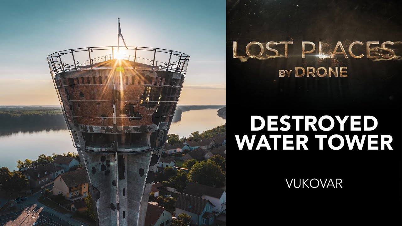 Destroyed Water Tower - VUKOVAR | Lost Places by Drone (DJI Mavic 2 Pro, aerial video)