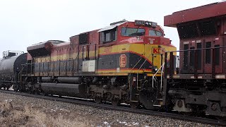 CPKC SD70ACe!! CPKC Train no. 200 northbound Red Deer Sub @ mile 41.34 Carstairs, AB April 20, 2023