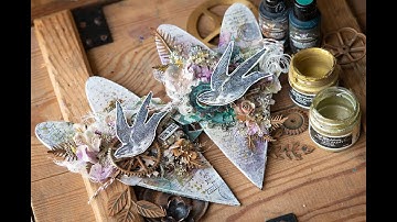 Mixed Media Minutes with Finnabair - Altered Heart - FB Live