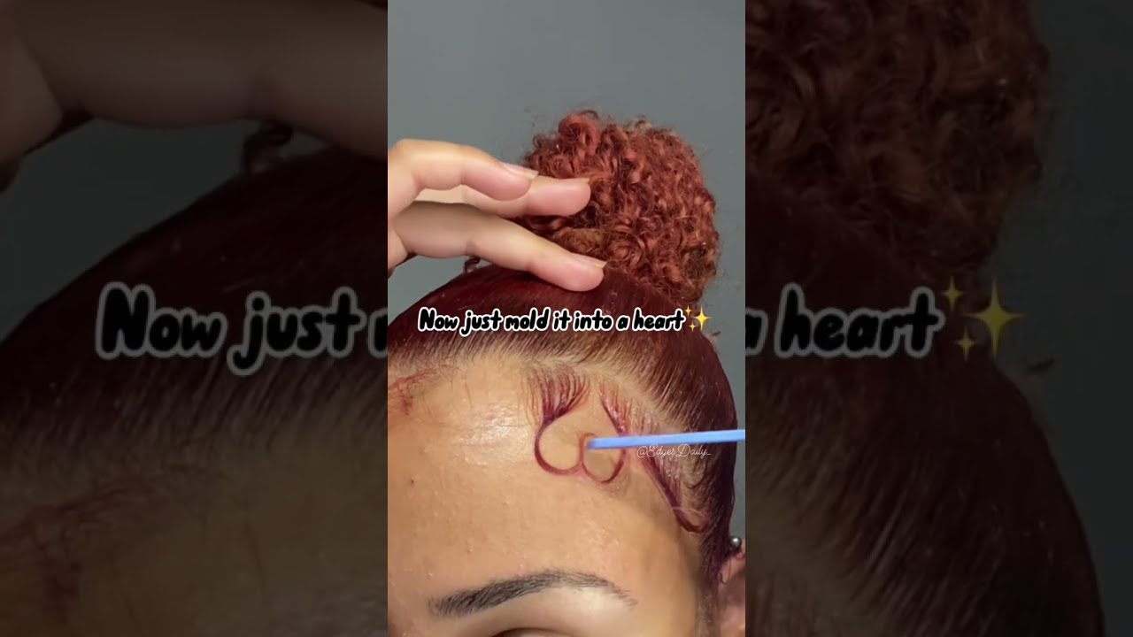 Heart Edges Tutorial Hairstyle Curlyhair Babyhairs Hair