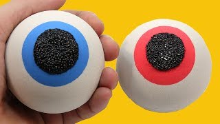 Learn Colors Shape It Sand Giant Eyes Clay Foam DIY How To Make For Kids