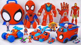 Marvel Spiderman Unboxing Review| Spidey Web-Spinners Web-Quarters |Spidey Stark Tower Playset |ASMR