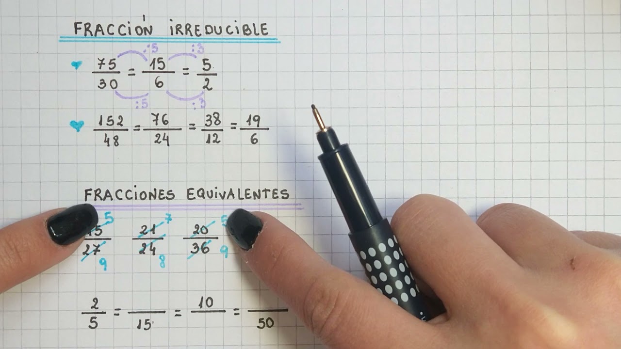 Fracciones Irreducibles y Fracciones Equivalentes Como buscar una fracción Equivalente YouTube