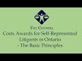 Costs awards for Self-Represented Litigants in Ontario - The Basic Principles