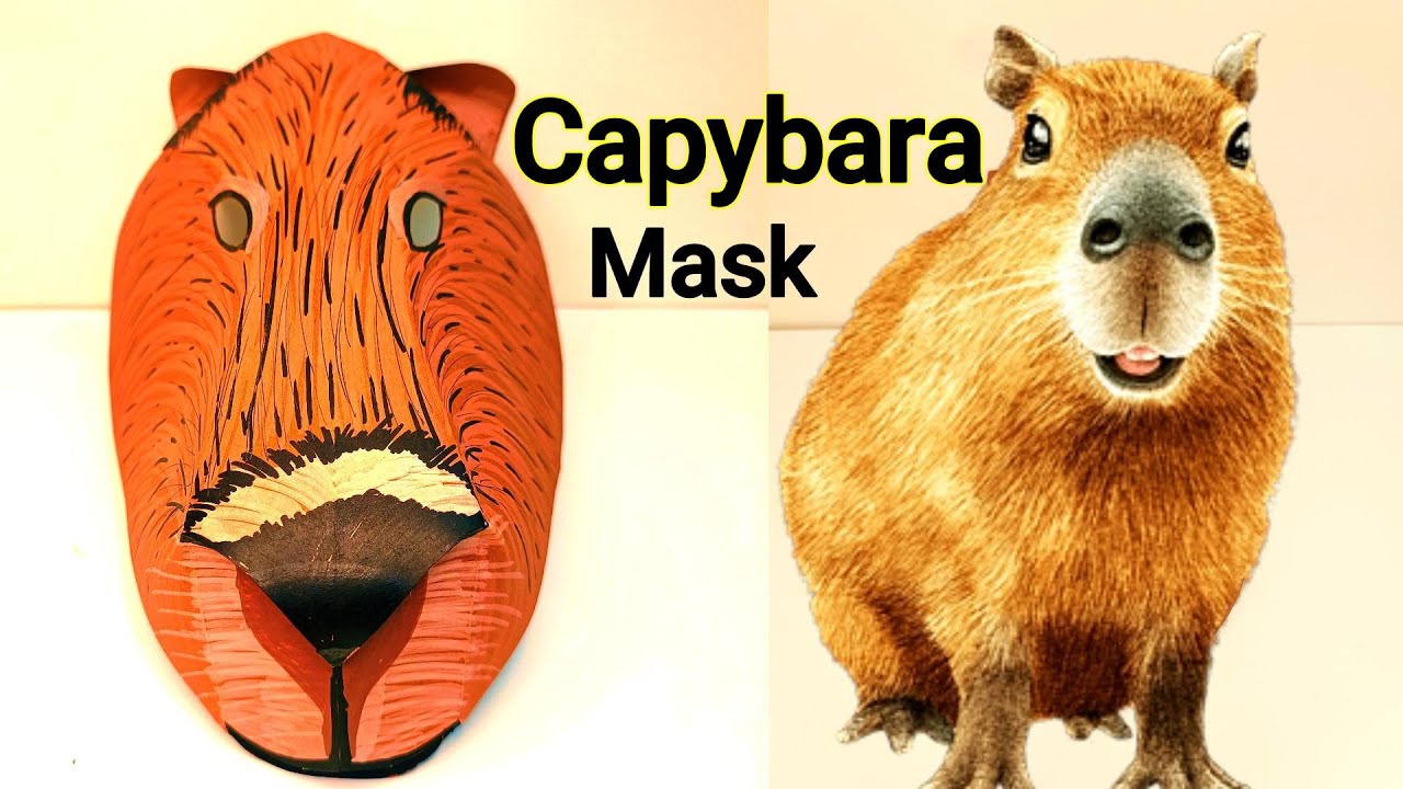 how to make capybara mask | animal mask tutorial | capybara craft | easy mask | school project