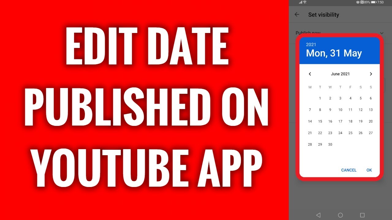 How To Edit Date Published On YouTube App YouTube How To Edit Date Published On YouTube App YouTube