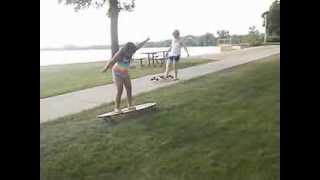 My Mom Long Boarding