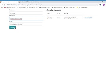 Simple Codeigniter CRUD application  (Create, Read, Update, Delete)