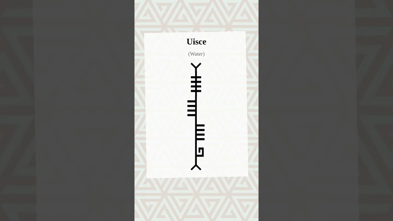 Ogham Word Of the Day uisce-water