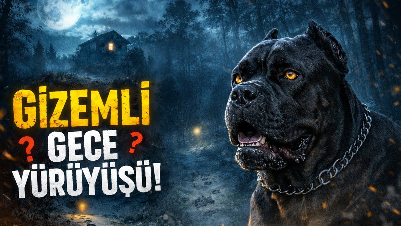 Cane Corso TONY ile beraber gece yürüyüşü 