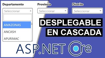 Desplegables en Cascada ASP.NET CORE