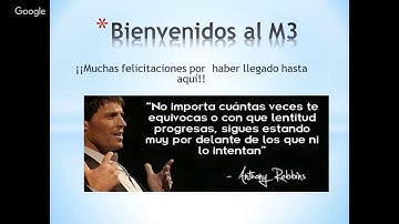 Primera sesión M3 Tutoría