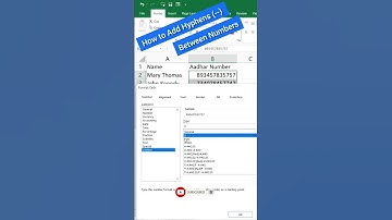 Excel Tips & Tricks | Insert Hyphens (--) between Numbers in Excel #shorts #shortvideo #excel
