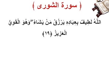 سورة الشورى الأية 19