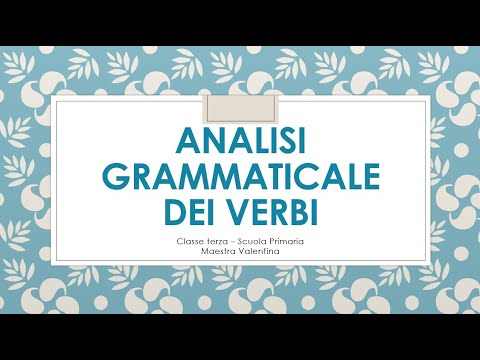 Video: Come Determinare La Voce Di Un Verbo