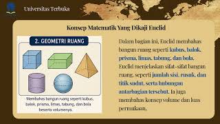 karya monumental Euclid pada perkembangan matematika &amp; konsep matematika yang dikaji Euclid