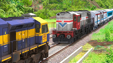 WDG4D RESCUE WDM3D SHATABDI EXPRESS TRAIN | BUMPY RAILROAD CROSSING | TRAIN SIMULATOR | NTG GAMING