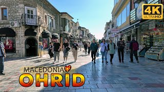 картинка: OHRID, Macedonia (autumn 2024) 【WALK TOUR 4K】 🚶‍♂️ ОХРИД прошетка во есен, Македонија 🇲🇰