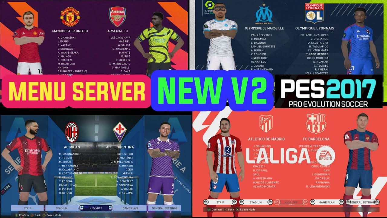 PES 2017 NEW MENU v2 SERVER AIO 2024 - YouTube